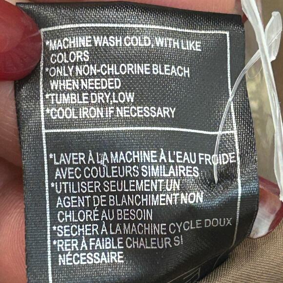 Steve Madden jacket chocolate brown faux-suede with gold-tone buttons size XL - Picture 5 of 6